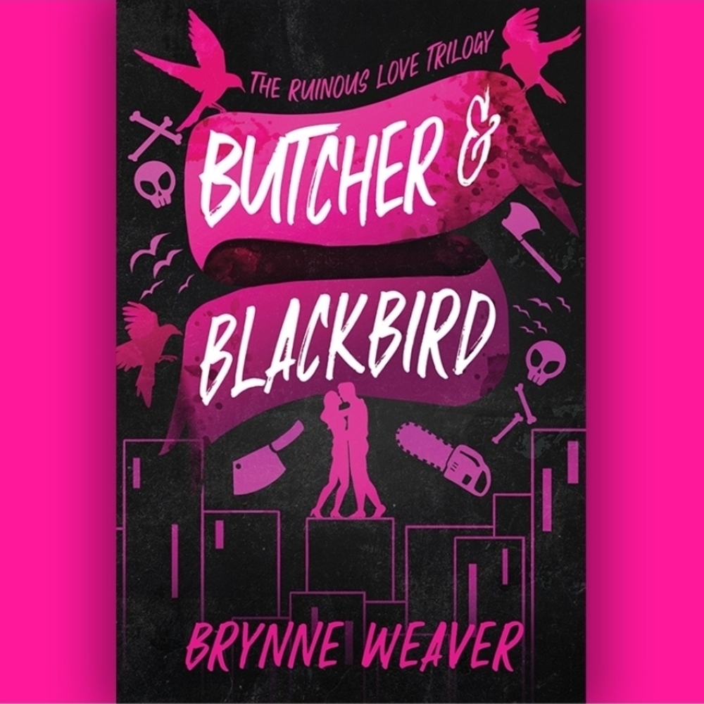 Butcher & Blackbird Book Cover - Pink and Black